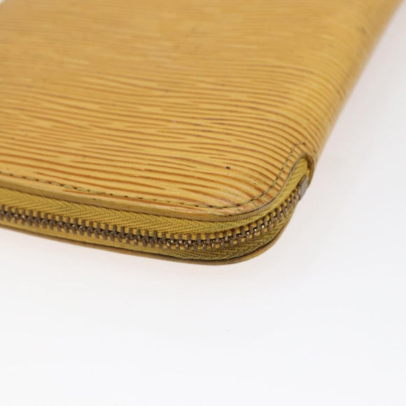 LOUIS VUITTON Epi Agenda Geot Travel Case Yellow M63879 LV Auth 146524