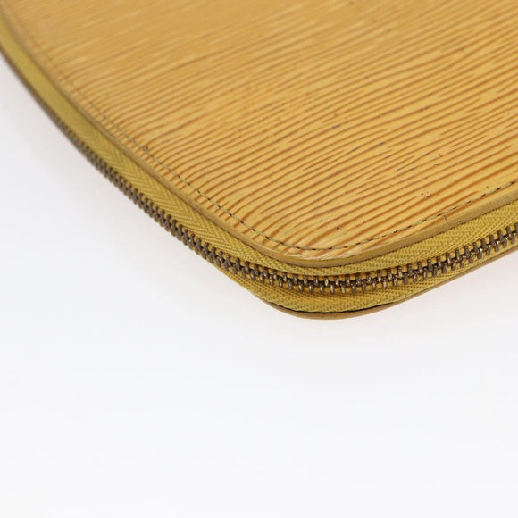 LOUIS VUITTON Epi Agenda Geot Travel Case Yellow M63879 LV Auth 146524