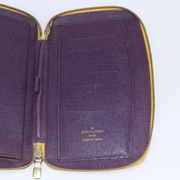 LOUIS VUITTON Epi Agenda Geot Travel Case Yellow M63879 LV Auth 146524