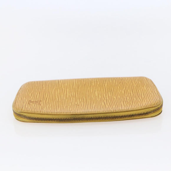 LOUIS VUITTON Epi Agenda Geot Travel Case Yellow M63879 LV Auth 146524