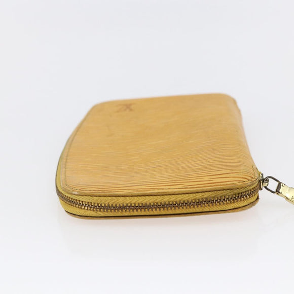 LOUIS VUITTON Epi Agenda Geot Travel Case Yellow M63879 LV Auth 146524