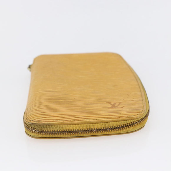 LOUIS VUITTON Epi Agenda Geot Travel Case Yellow M63879 LV Auth 146524