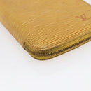 LOUIS VUITTON Epi Agenda Geot Travel Case Yellow M63879 LV Auth 146524-14