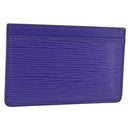 LOUIS VUITTON Epi Porte Cartes Simple Card Case Purple Fig M6032G LV Auth 146525-1