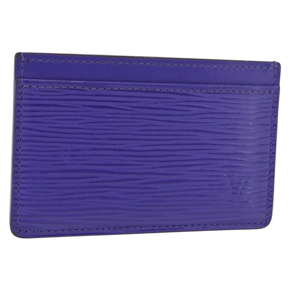 LOUIS VUITTON Epi Porte Cartes Simple Card Case Purple Fig M6032G LV Auth 146525