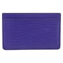 LOUIS VUITTON Epi Porte Cartes Simple Card Case Purple Fig M6032G LV Auth 146525-2