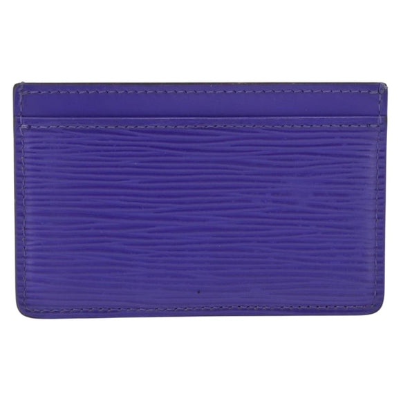 LOUIS VUITTON Epi Porte Cartes Simple Card Case Purple Fig M6032G LV Auth 146525