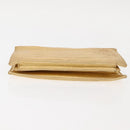 CHANEL Clutch Bag Leather Gold CC Auth 146526-8