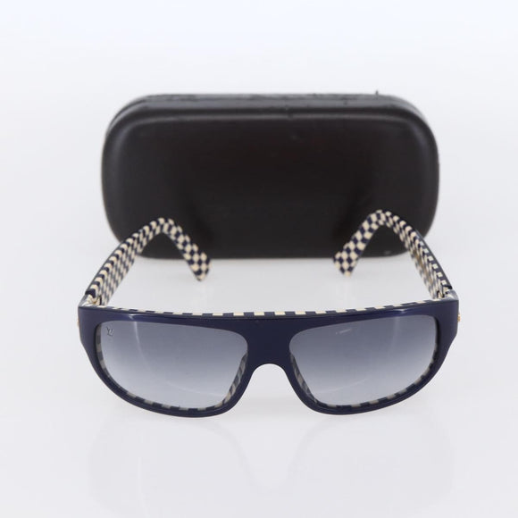 LOUIS VUITTON Damier Sunglasses plastic Navy Z0014E LV Auth 146529