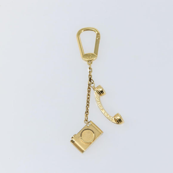 LOUIS VUITTON Porte Cles Hollywood Charm Gold M65382 LV Auth 146530