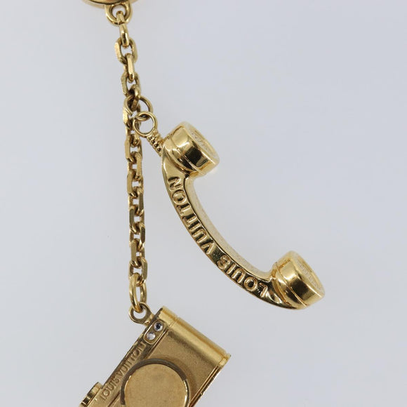 LOUIS VUITTON Porte Cles Hollywood Charm Gold M65382 LV Auth 146530