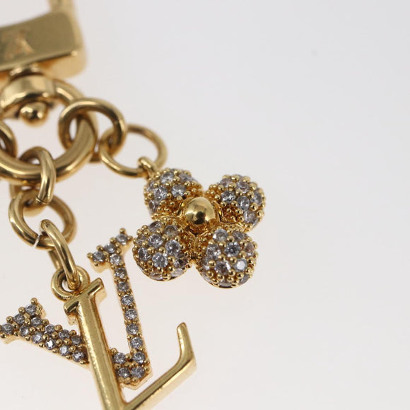 LOUIS VUITTON Micro Charm LV Iconic Key Holder metal Gold M01566 LV Auth 146531