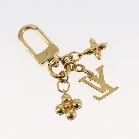 LOUIS VUITTON Micro Charm LV Iconic Key Holder metal Gold M01566 LV Auth 146531