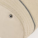 CHANEL Wild Stitch Chain Shoulder Bag Leather Ivory Silver CC Auth 146532-15