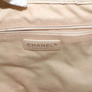 CHANEL Wild Stitch Chain Shoulder Bag Leather Ivory Silver CC Auth 146532-19