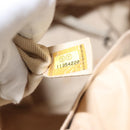 CHANEL Wild Stitch Chain Shoulder Bag Leather Ivory Silver CC Auth 146532-12