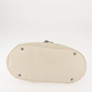 CHANEL Wild Stitch Chain Shoulder Bag Leather Ivory Silver CC Auth 146532-5