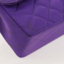 CHANEL Matelasse 25 Chain Shoulder Bag Nylon Purple Gold CC Auth 146533SM-12