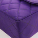 CHANEL Matelasse 25 Chain Shoulder Bag Nylon Purple Gold CC Auth 146533SM-13