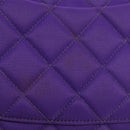 CHANEL Matelasse 25 Chain Shoulder Bag Nylon Purple Gold CC Auth 146533SM-16