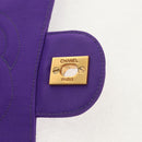 CHANEL Matelasse 25 Chain Shoulder Bag Nylon Purple Gold CC Auth 146533SM-20