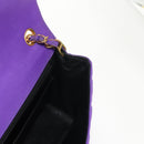 CHANEL Matelasse 25 Chain Shoulder Bag Nylon Purple Gold CC Auth 146533SM-24