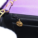 CHANEL Matelasse 25 Chain Shoulder Bag Nylon Purple Gold CC Auth 146533SM-26