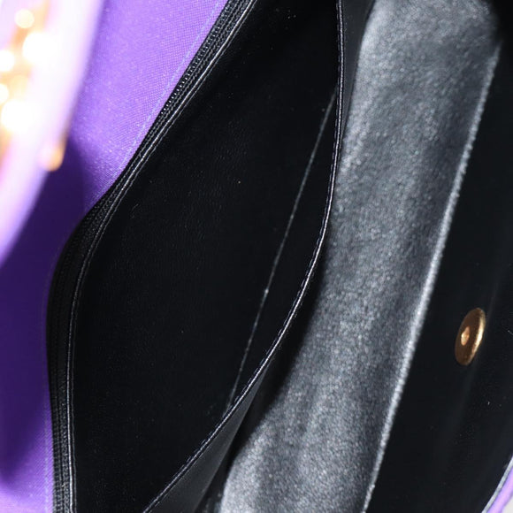 CHANEL Matelasse 25 Chain Shoulder Bag Nylon Purple Gold CC Auth 146533SM