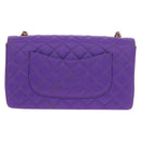 CHANEL Matelasse 25 Chain Shoulder Bag Nylon Purple Gold CC Auth 146533SM-4