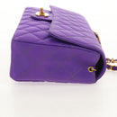 CHANEL Matelasse 25 Chain Shoulder Bag Nylon Purple Gold CC Auth 146533SM-6