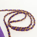CHANEL Matelasse 25 Chain Shoulder Bag Nylon Purple Gold CC Auth 146533SM-10