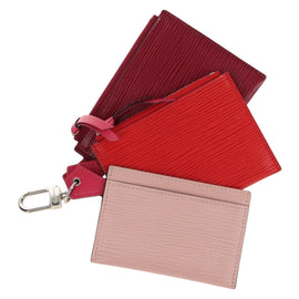 LOUIS VUITTON Epi Trio Pass Card Case Multicolor M62254 LV Auth 146539M