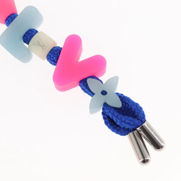 LOUIS VUITTON Porte Cles LV Play Key Holder rubber Blue Pink MP3458 Auth 146540 - 0