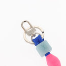 LOUIS VUITTON Porte Cles LV Play Key Holder rubber Blue Pink MP3458 Auth 146540-4