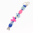 LOUIS VUITTON Porte Cles LV Play Key Holder rubber Blue Pink MP3458 Auth 146540-5