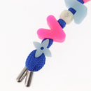 LOUIS VUITTON Porte Cles LV Play Key Holder rubber Blue Pink MP3458 Auth 146540-6