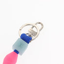 LOUIS VUITTON Porte Cles LV Play Key Holder rubber Blue Pink MP3458 Auth 146540-8