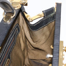 FENDI Zucca Canvas Hand Bag Black Brown Auth 146546V-20