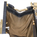 FENDI Zucca Canvas Hand Bag Black Brown Auth 146546V-21