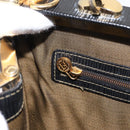 FENDI Zucca Canvas Hand Bag Black Brown Auth 146546V-22