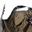 FENDI Zucca Canvas Mamma Baguette Shoulder Bag Black Brown Auth 146548V-25