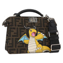 FENDI Pokémon Fragment Collaboration Peek A Boo Bag 2way Brown Auth 146549SM-1