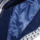 FENDI Zucchino Canvas Mamma Baguette Shoulder Bag Navy Silver Auth 146550V-11