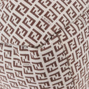 FENDI Zucchino Canvas Tote Bag White Brown Auth 146551V-9