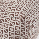 FENDI Zucchino Canvas Tote Bag White Brown Auth 146551V-15