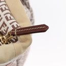 FENDI Zucchino Canvas Tote Bag White Brown Auth 146551V-17