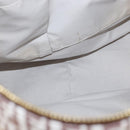 FENDI Zucchino Canvas Tote Bag White Brown Auth 146551V-10