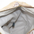 FENDI Zucchino Canvas Tote Bag White Brown Auth 146551V-20
