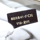 FENDI Zucchino Canvas Tote Bag White Brown Auth 146551V-11