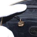 CHANEL Vanity Shoulder Bag Patent leather 2way Black Gold CC Auth 146552V-25